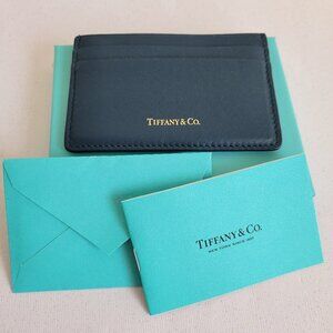 NEW Tiffany & Co. - Smooth Leather Card Case POND (includes pouch, box. and bag)